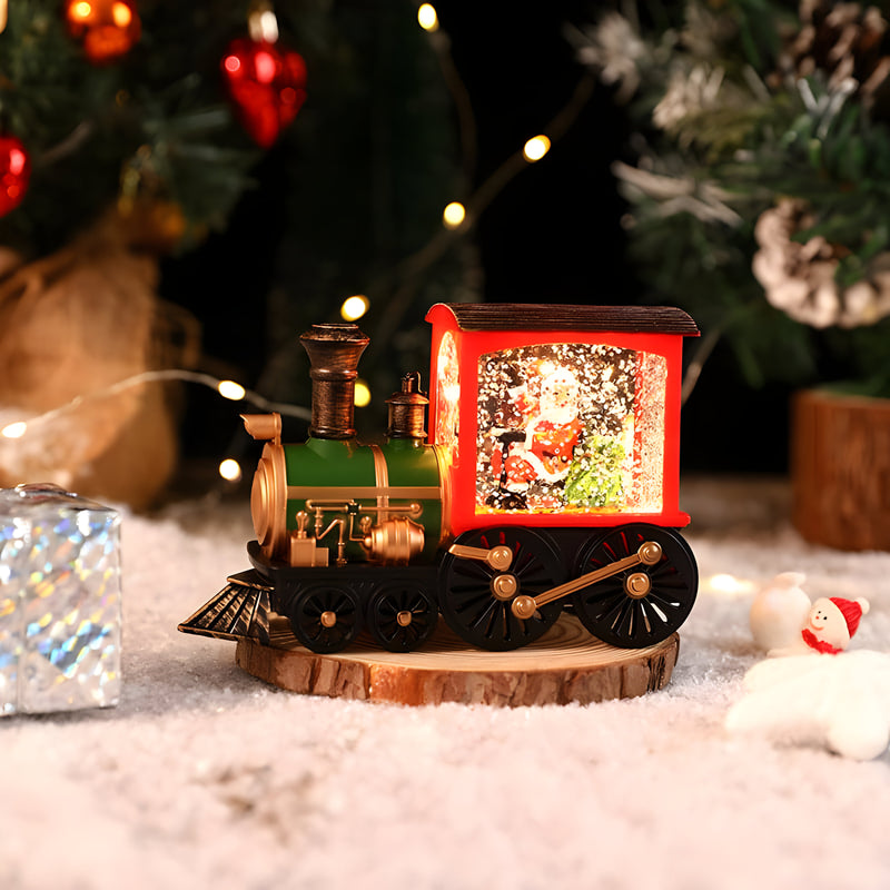 Christmasgift™ - Christmas Eve Music Box Train - Stil-farvet vandindsprøjtning Julemand - Mode Accessoires - old - FashionforDays