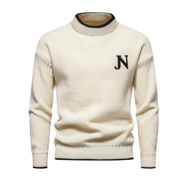 Nino - Strikket sweatshirt til mænd - Hvid - - Heren sale Tops - Fashionfordays