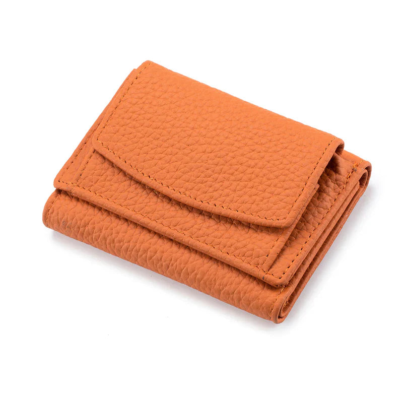 TASHA™ | Håndlavet RFID pung lavet af blødt læder - Orange - - - Fashionfordays