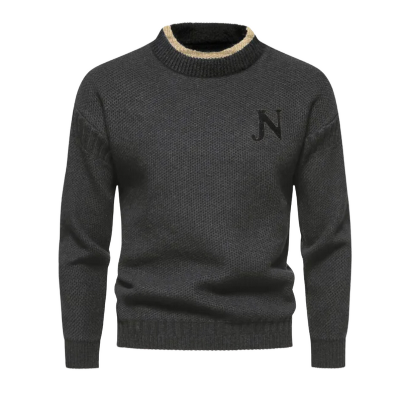 Nino - Strikket sweatshirt til mænd - Grå - - Heren sale Tops - Fashionfordays