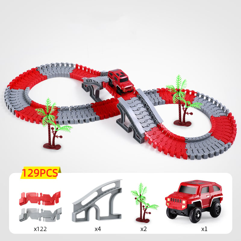 FlexiTrack | Fleksibel Rail Track Legetøjssæt - Brandbekæmpelse 128 Stykker - Gadgets - Børn Damer Herrer New old_google - Fashionfordays