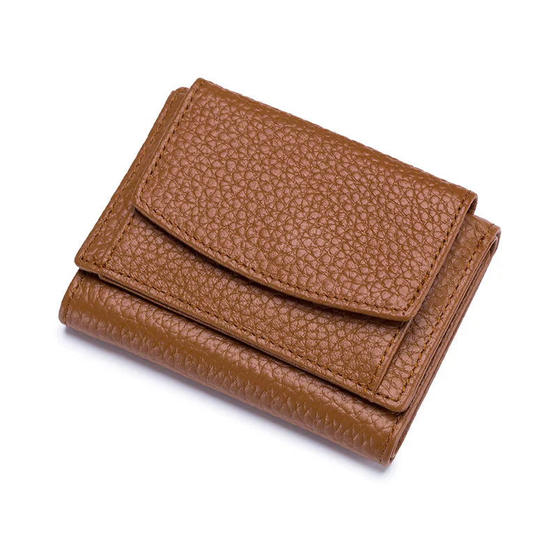 TASHA™ | Håndlavet RFID pung lavet af blødt læder - Brun - - - Fashionfordays