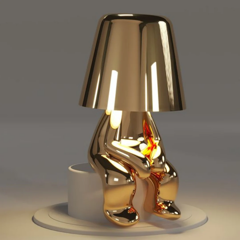 RayDude | Lampe med gylden mand - Guld Venter - - Bordlamper Bærbare lamper - Fashionfordays