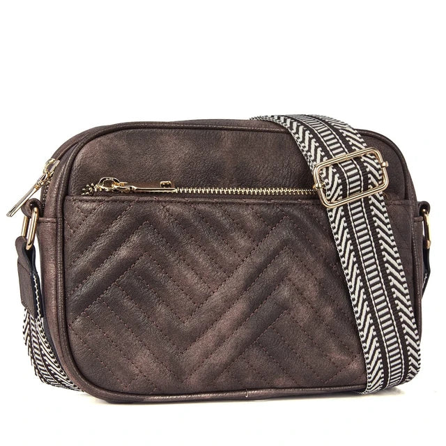 Bella™ - Vegansk Læder Crossbody Håndtaske til Damer - Kaffe (20cm<Max Længde<30cm) - - - FashionforDays