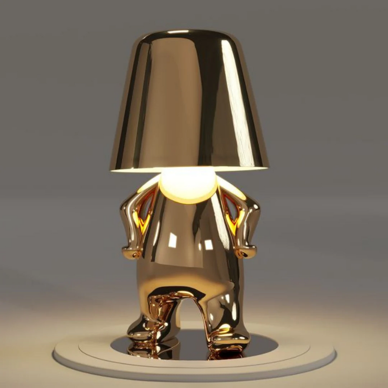 RayDude | Lampe med gylden mand - Guld Selvsikker - - Bordlamper Bærbare lamper - Fashionfordays