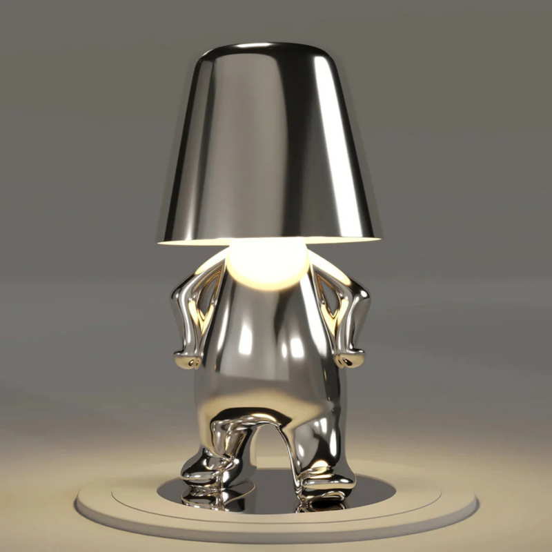 RayDude | Lampe med gylden mand - sølv Selvsikker - - Bordlamper Bærbare lamper - Fashionfordays