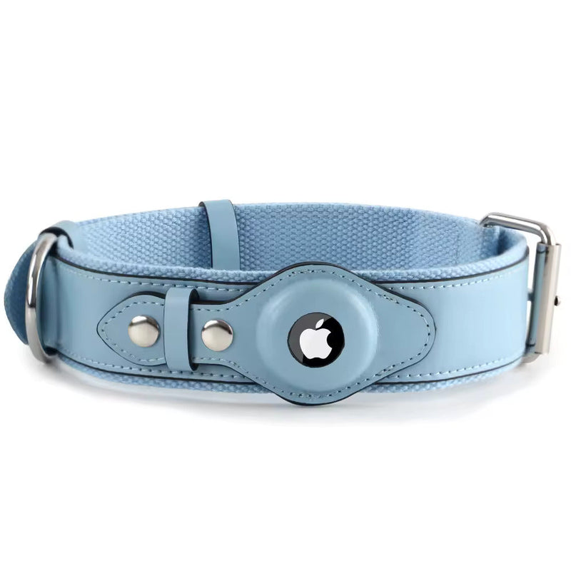 Hundsome™ Læder Airtag Halsbånd - Blå - - - Fashionfordays