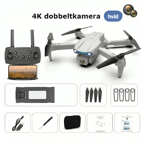 DronePRO+ | Drone med to 4K HD-kameraer (komplet sæt til en værdi af 700 kr.) - hvid - - old - FashionforDays