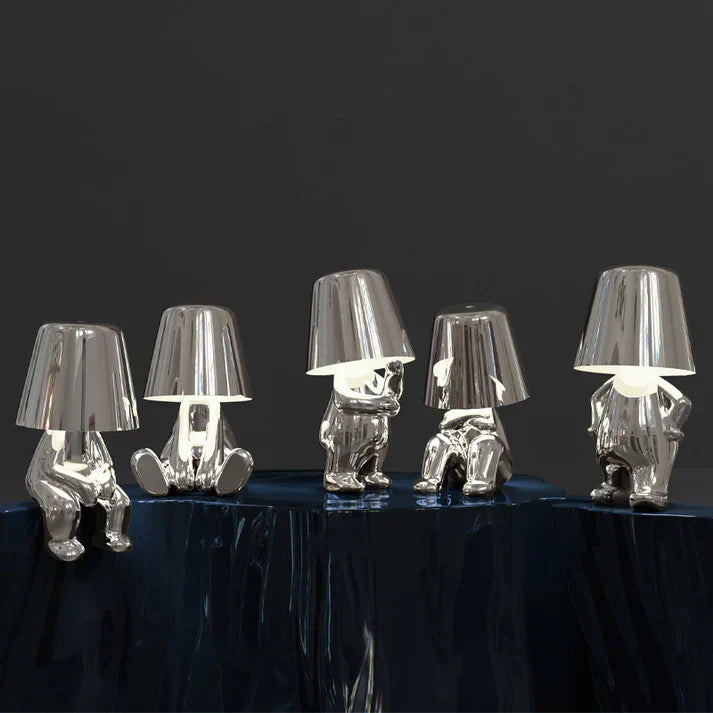 RayDude | Lampe med gylden mand - - - Bordlamper Bærbare lamper - Fashionfordays