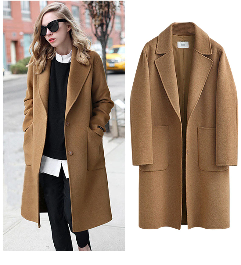 Emma™ | Den lange frakke, som kvinder har brug for for at holde sig varme og stilfulde - Beige - - all clothes clothes women upper side women - Fashionfordays