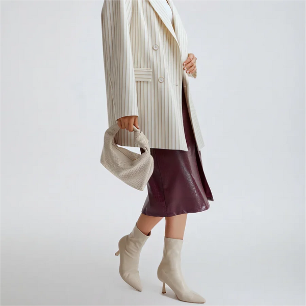 Aurora - Knudetaske i læder - - Handbag - april - FashionforDays