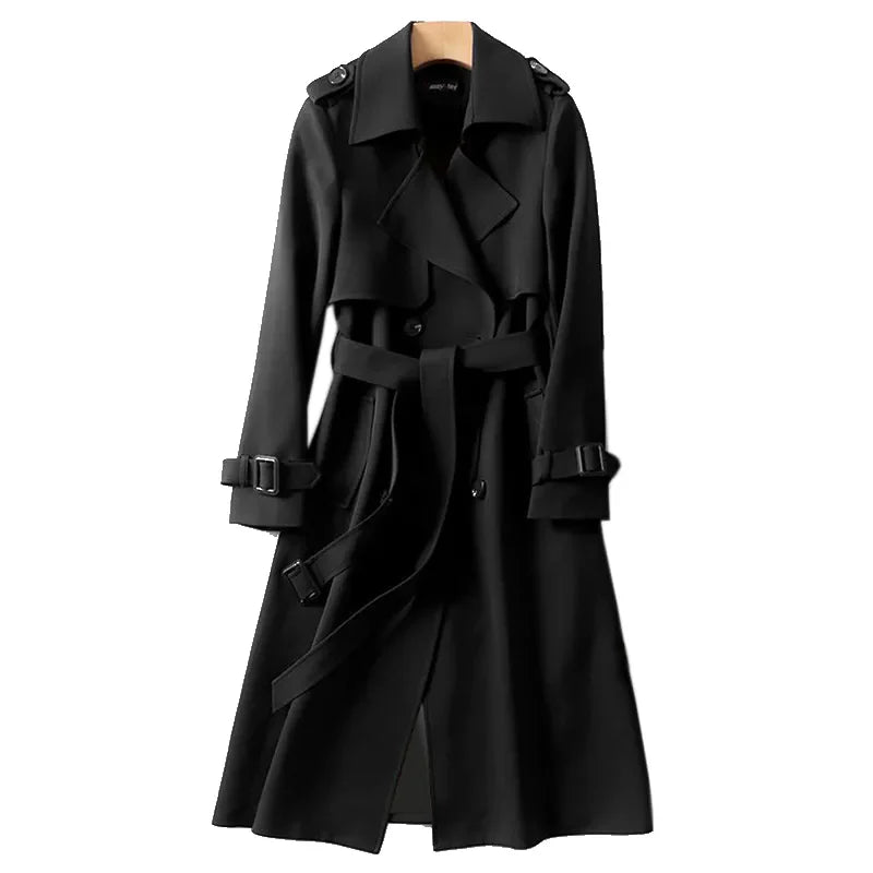 Karoline - Trenchcoat - Forårsfrakke - Tynd frakke - Sort - Coats & Jackets - Damer Jakker New old_google Sale - Fashionfordays