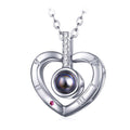 HeartNecklace-Nano Projection Smykker - Sølv-hjerteformet numerisk 1+1 GRATIS - HeartNecklace-Nano Projection Smykker - €20,11 - Ringe øreringe - Fashionfordays