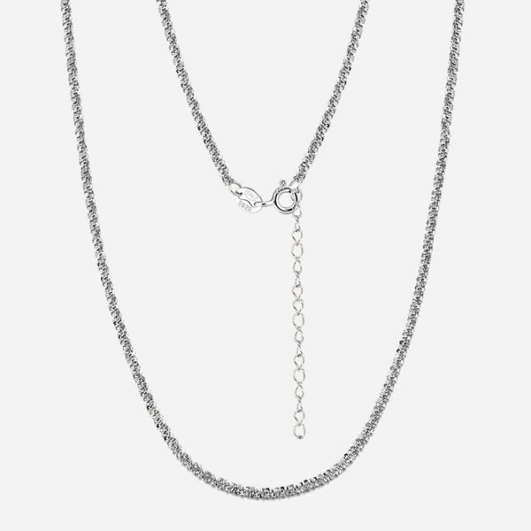 Beach Halskæde 925 Sølv 2mm - - Halskæder - Necklace - Fashionfordays