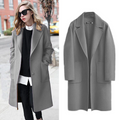 Emma™ | Den lange frakke, som kvinder har brug for for at holde sig varme og stilfulde - Grå - - all clothes clothes women upper side women - Fashionfordays