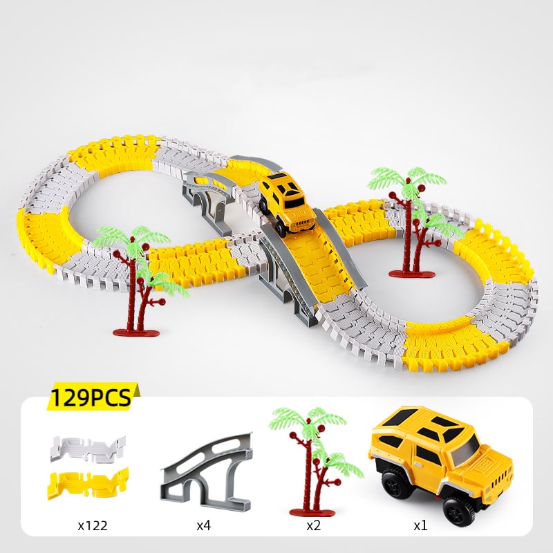 FlexiTrack | Fleksibel Rail Track Legetøjssæt - Ingeniørarbejde 128 Stykker - Gadgets - Børn Damer Herrer New old_google - Fashionfordays