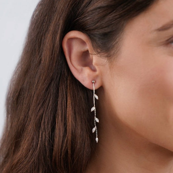 Øreringe med krystalblade - - Earrings - - Fashionfordays