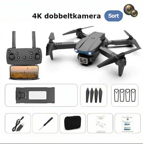DronePRO+ | Drone med to 4K HD-kameraer (komplet sæt til en værdi af 700 kr.) - - - old - FashionforDays