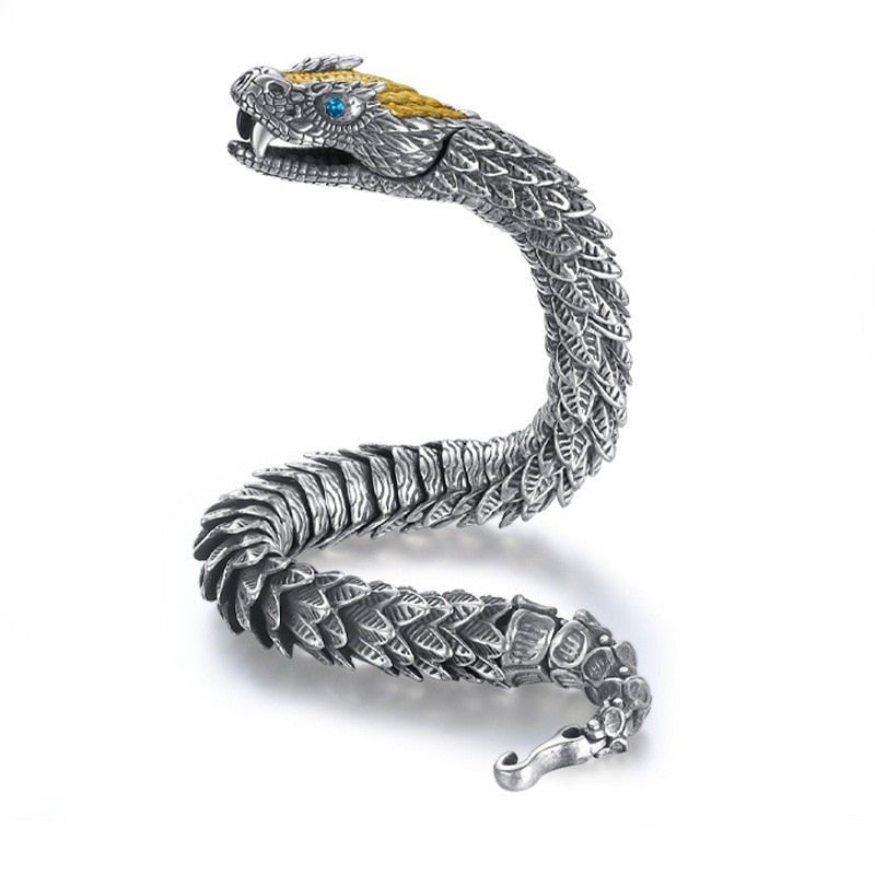 Håndlavet dragearmbånd i sølv - Slange - - betchlet - Fashionfordays