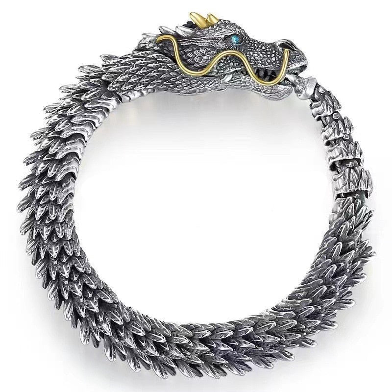 Håndlavet dragearmbånd i sølv - Drage - - betchlet - Fashionfordays