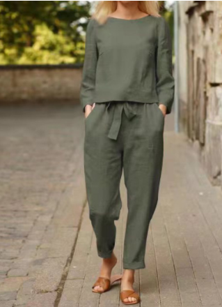 Nova™ | Sæt med afslappet tøj - Grøn - - mode New old_google - FashionforDays