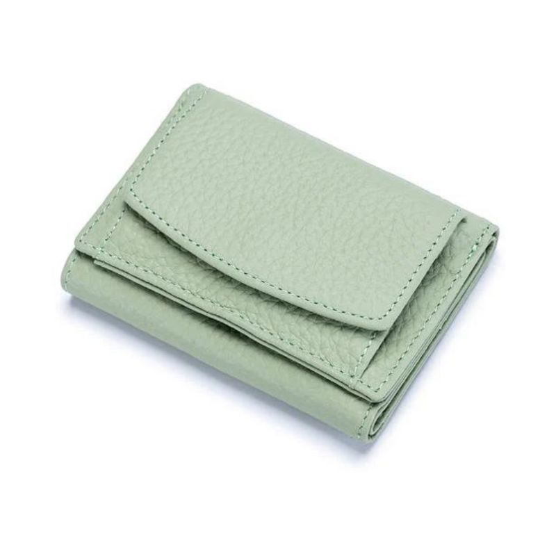 TASHA™ | Håndlavet RFID pung lavet af blødt læder - Lysegrøn - - - Fashionfordays
