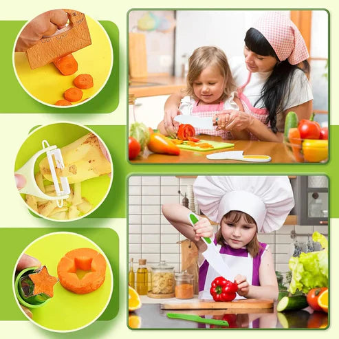 KidSafe™ - 13 Dele køkkenredskaber til rigtig madlavning - - - New old_google - Fashionfordays