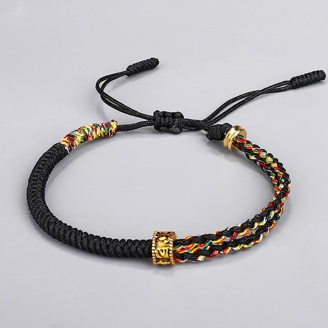 Lucky Bracelet Buddhism | Håndlavet vintagearmbånd for lykke - Sort - Accessoires en Sieraden - - FashionforDays