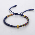Lucky Bracelet Buddhism | Håndlavet vintagearmbånd for lykke - Mørkeblå - Accessoires en Sieraden - - FashionforDays
