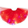 Magisk og lysende LED-tutunederdel - Rød - f - - Fashionfordays