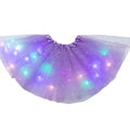 Magisk og lysende LED-tutunederdel - Lys lilla - f - - Fashionfordays