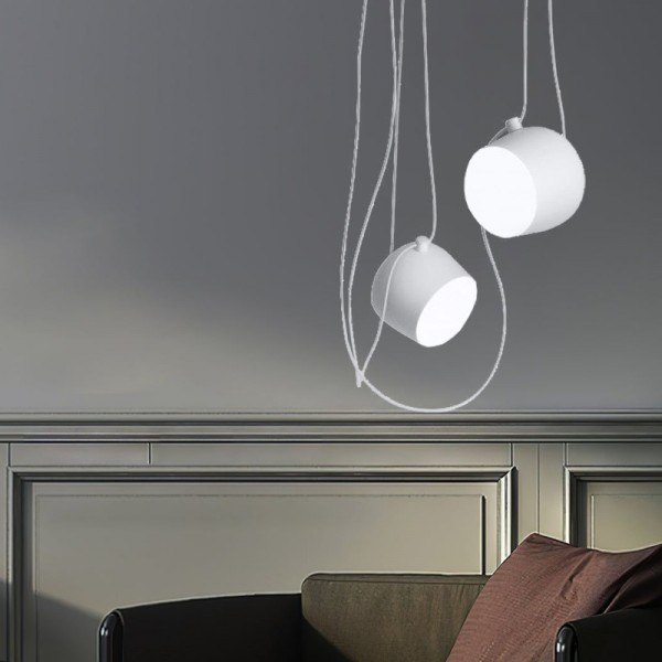 Aim pendellampe - Hvid 2 hoveder - Pendant Lamp - Hængende lamper - Fashionfordays