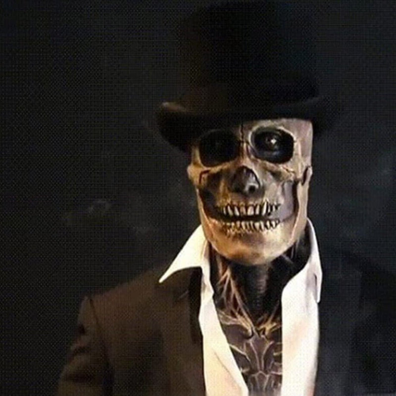 MrSkull | Halloween Skeletmaske | Skræm livet af alle! - Maske + hat - - skelet-halloween-outfit - Fashionfordays