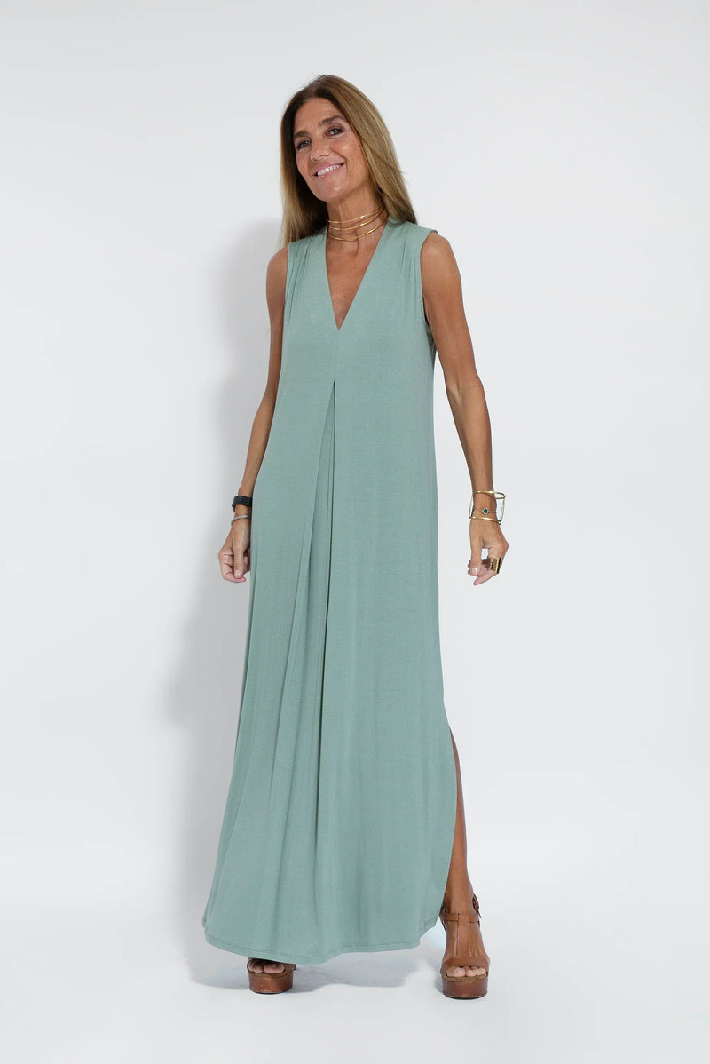 Sydney™ | Slim fit Elegant kjole - grøn - - Jurk - Fashionfordays