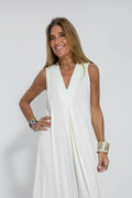 Sydney™ | Slim fit Elegant kjole - hvid - - Jurk - Fashionfordays