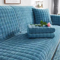 Sofabetræk i fløjl - Mørkeblå - - - Fashionfordays