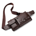 Vandtæt rejsetaske i læder til mænd - Mørkebrun - - above50 - Fashionfordays