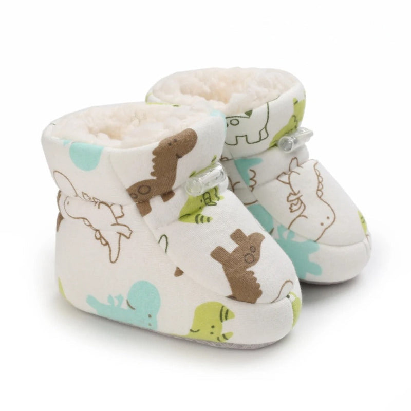 BrrBooties™ | Vinterstøvler med varmt fnug til babyer - Hvid dinosaur - Sko - Børn Damer Herrer New old_google - Fashionfordays