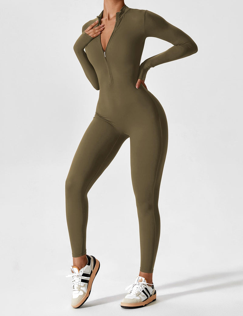 Wanda | Langærmet / kortærmet jumpsuit med lynlås - - Sets - Damer New old_google Sale Sets Sportstøj - Fashionfordays