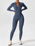 Wanda | Langærmet / kortærmet jumpsuit med lynlås - Langærmet Marineblå - Sets - Damer New old_google Sale Sets Sportstøj - Fashionfordays