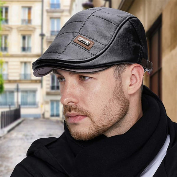 FlatCap™ - Retro læderbarethat til mænd (1+1 GRATIS) - - Kleding & Accessoires - old - FashionforDays