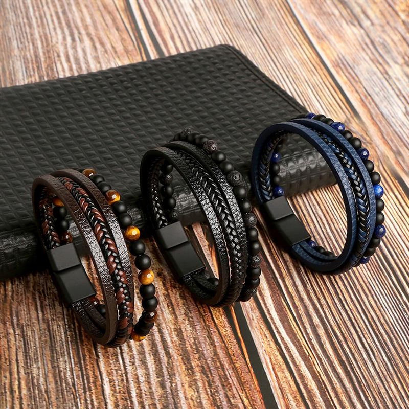 CharmCuff™ - Leather Bracelet Set - - - old - FashionforDays