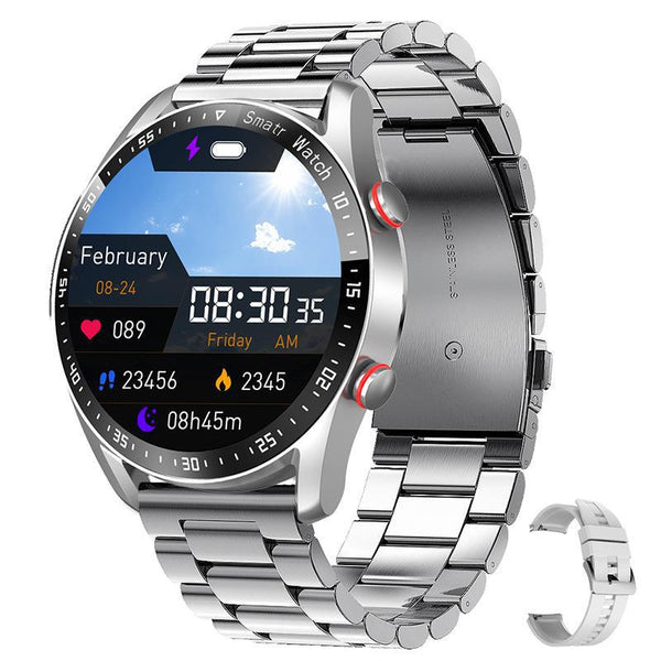 Delux™ - Smart ur til mænd - Sølvfarvet stål - - old - FashionforDays