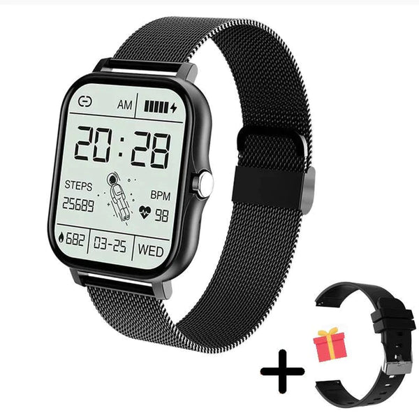 FitnessPro™ - Smart ur med berøringsskærm - Sort (inkl. GRATIS ekstra urrem) - - old - FashionforDays