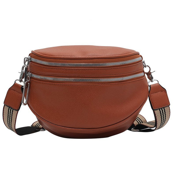 BumBag™ - Mode-skuldertaske til kvinder - Mørkebrun - Handbags - belt clutch cross old Tassen - FashionforDays