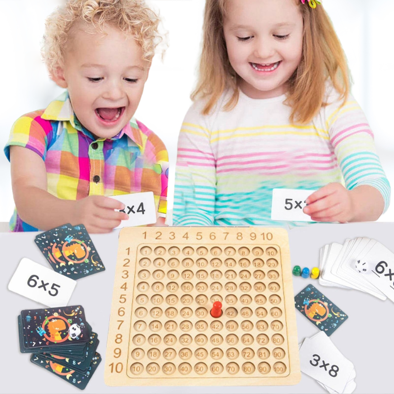 Wooden™ - Multiplikationsbrætspil til børn - - 784 - old - FashionforDays