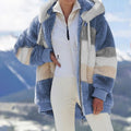 Julie™ - Polstret frakke i kontrastfarver - Blå - - best kl old - FashionforDays