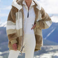 Julie™ - Polstret frakke i kontrastfarver - Bruin - - best kl old - FashionforDays