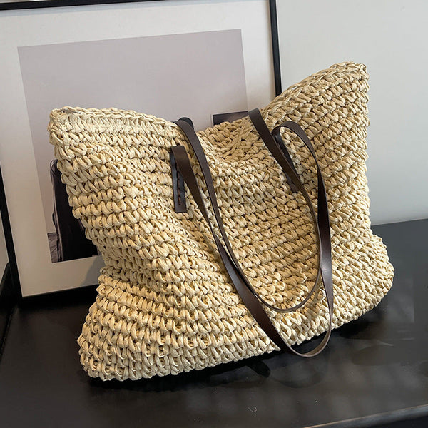 Straw Bag™ - Boheme sommer håndlavet strandtaske - Beige - - old - FashionforDays